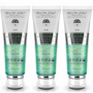 Below Zero BUNDLE OF 3 Cooling Facial Cleansing Scrub ~ Retail $150